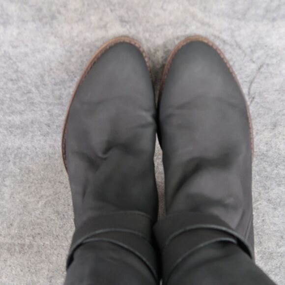 Sam Edelman Shoes Womens 9.5 Booties Fashion Leather Classic Biker Morris Black - Picture 8 of 13